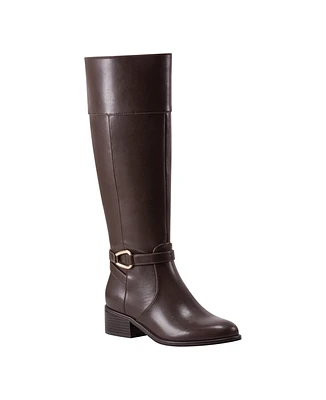 Bandolino Women's Dennie Wide Calf Knee High Riding Boots