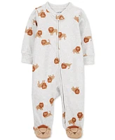 Carter's Baby Boys and Girl 2 Way Zip-Up Sleep & Play Fleece Footie Pajamas