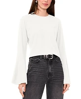 1.state Women's Crew Neck Wide Sleeve Blouse