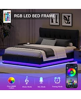 Hydraulic Storage Platform Bed with Rgb Led