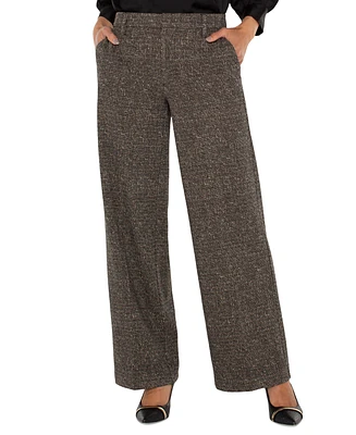 Liverpool Los Angeles Women's Kelsey Herringbone Wide-Leg Pants