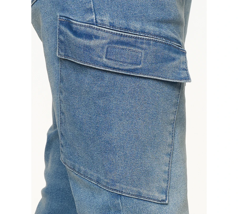 Lazer Men's Moto Stretch Cargo Skinny Jeans
