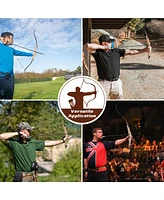 Yescom 68" Recurve Bow Right Hand Draw Weight 30lbs Traditional Archery Hunting Take Down Long Bow