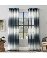Atlantic Ombre Open Weave Sheer Grommet Curtain Panel