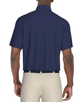 Pga Tour Men's Short Sleeve Herringbone Performance Polo Shirt