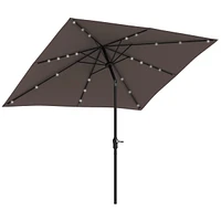 Simplie Fun Solar Led Patio Umbrella for Table or Base