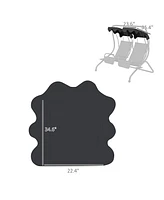 2-Seater Swing Canopy Replacement Cover (Canopy Only), Black