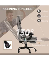 High Back Vibration Massage Office Chair with 6 Points Remote
