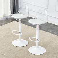 Simplie Fun Minimalist Bar Chairs with Rotating & Adjustable Features