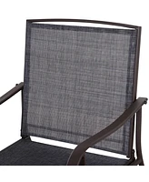 Streamdale Furniture 3-Piece Glider and Rocking Chair Bistro Set with Glass Table