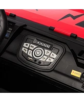 Kids 24V Electric Ride-On Police Car w/Parental Control