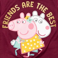 Peppa Pig Pullover Long Sleeve Graphic T-Shirt & Leggings Toodler| Child Girls