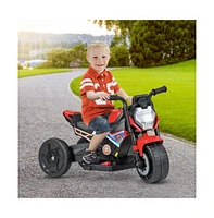 Vebreda Kids Ride-on Motorcycle 6V Battery Powered Motorbike with Detachable Training Wheels-Pink
