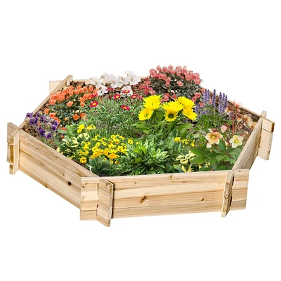 Streamdale Furniture Hexagon Raised Garden Bed (39" x 36" x 6")