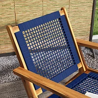Acacia Wood Adirondack Chair with Pp Rope Weave