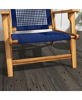 Streamdale Furniture Acacia Wood Adirondack Chair with Pp Rope Weave