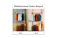 Telescopic Garment Rack, Adjustable, Heavy-Duty, No Wall Damage