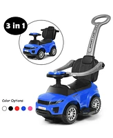 Sugift 3 1 Ride on Push Car Toddler Stroller Sliding with Music