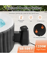 Skonyon 1350W Electric Heater Pump with Touch Panel and Led Display-Black