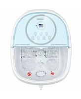 Skonyon Foot Spa Bath Massager with 3-Angle Shower and Motorized Rollers-Blue