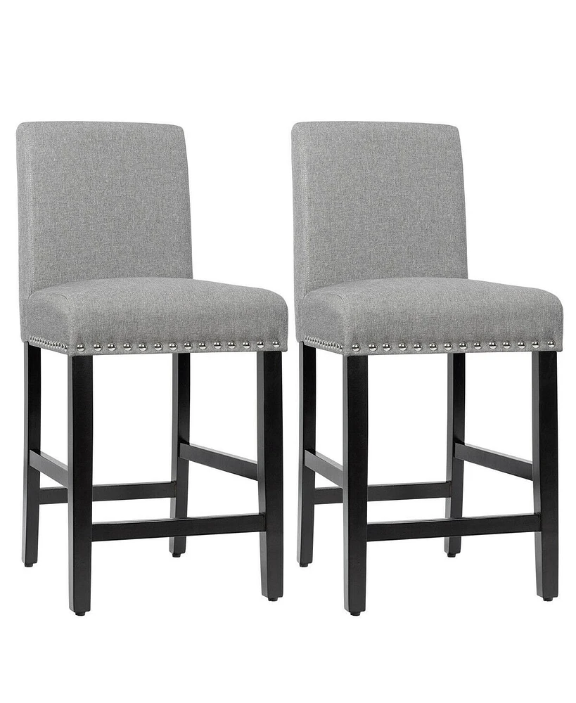 Skonyon 25 Inch Kitchen Chairs with Rubber Wood Legs