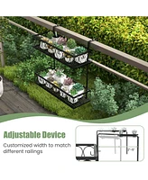 Givimo Flower Pot Holder with Adjustable Hooks and 2 Planter Baskets