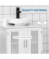 Bathroom Under Sink Cabinet with Adjustable Shelves in White