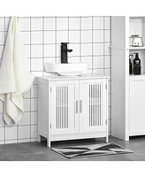 Bathroom Under Sink Cabinet with Adjustable Shelves in White