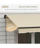 Streamdale Furniture 12' Retractable Patio Awning with Uv Protection