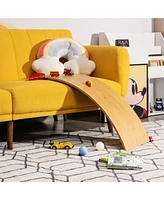 Vebreda 35.5 Inch Wooden Wobble Balance Board for Toddler and Adult