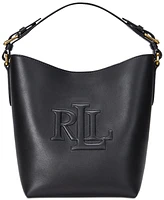 Lauren Ralph Leather Medium Witley Bucket Bag