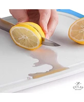 Zulay Kitchen Non-Slip Cutting Board With Juice Grooves (3 Piece)