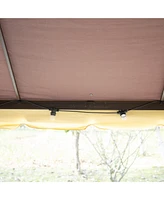 Streamdale Furniture 10' x 13' Aluminum Frame Patio Gazebo with Netting and Curtains