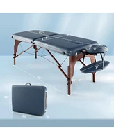 Sugift Portable Folding Massage Table with Carrying Case-Navy