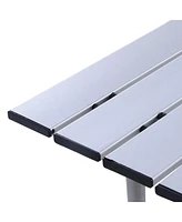 Sugift Roll Up Portable folding Camping Aluminum Picnic Table
