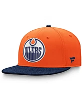 Fanatics Men's Orange Edmonton Oilers Logo Authentic Pro Locker Room Fitted Hat