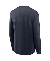 Nike Men's Navy Chicago Bears Fan Gear Color Bar Long Sleeve T-Shirt