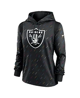 Nike Women's Anthracite Las Vegas Raiders Nfl Crucial Catch Therma Pullover Hoodie