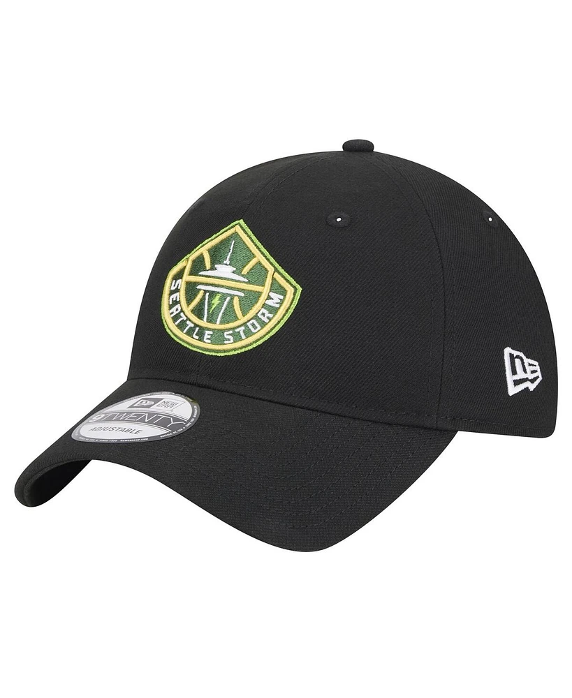 New Era Men's and Women's Black Seattle Storm Core Logo 9TWENTY Adjustable Hat