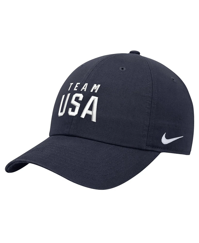 Nike Big Boys and Girls Navy Team Usa Club Adjustable Hat