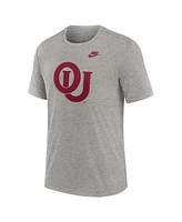 Nike Men's Heather Gray Oklahoma Sooners Blitz Evergreen Legacy Primary Tri-Blend T-Shirt