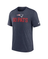 Nike Men's Heather Navy New England Patriots Blitz Tri-Blend T-Shirt