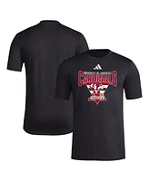 Adidas Men's Black Louisville Cardinals 2024 Locker Trilateral Pre-Game T-Shirt