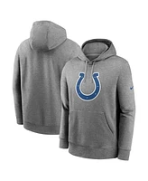 Nike Men's Heather Gray Indianapolis Colts Club Logo Pullover Hoodie