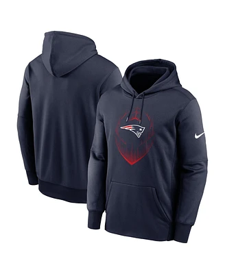 Nike Men's Navy New England Patriots Icon Performance Pullover Hoodie