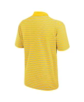 Jordan Men's Maize/White Michigan Wolverines Primetime Victory Striped Performance Polo