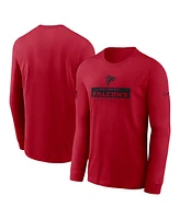 Nike Men's Red Atlanta Falcons Sideline Performance Long Sleeve T-Shirt