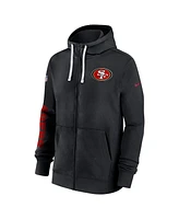 Nike Men's Black San Francisco 49ers 2024 Sideline Club Full-Zip Hoodie