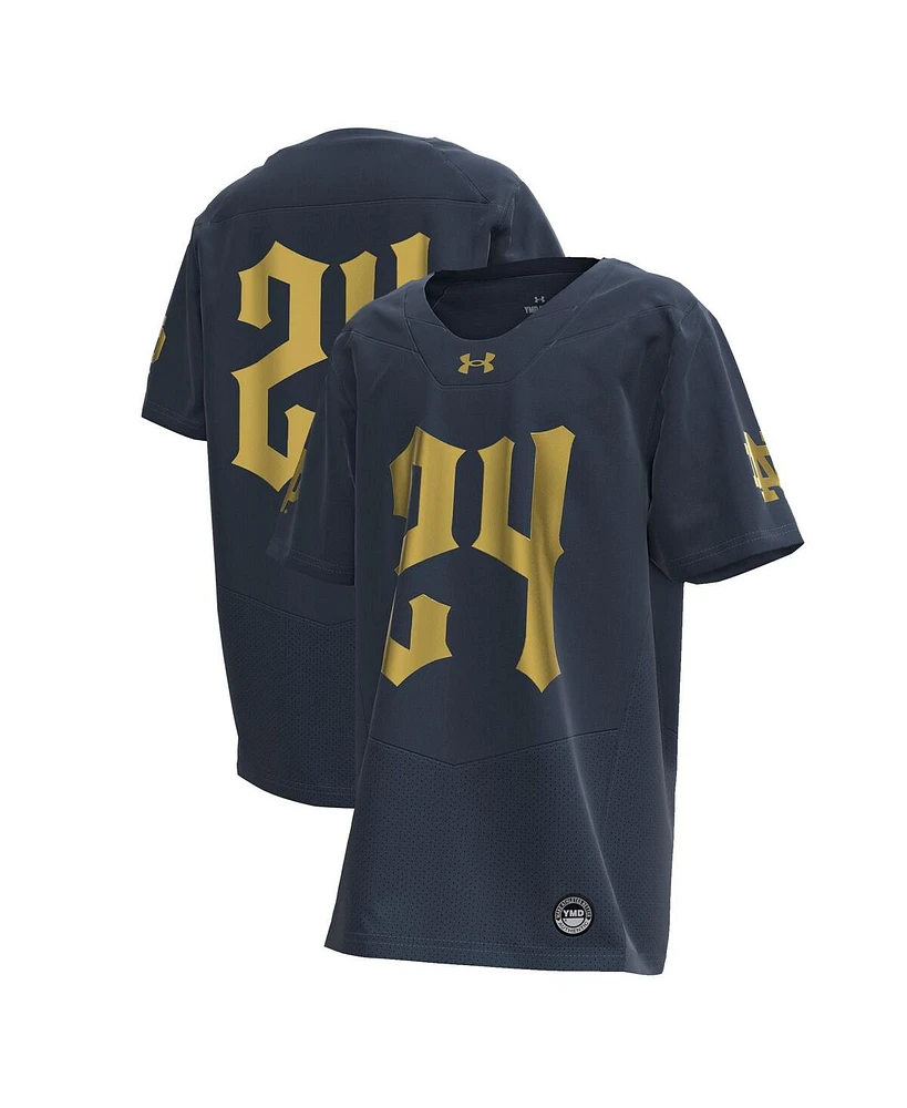 Under Armour Big Boys and Girls Navy Notre Dame Fighting Irish 2024 Shamrock Series Replica Jersey