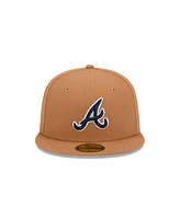 New Era Men's Brown Atlanta Braves Color Pack 59FIFTY Fitted Hat